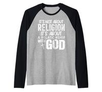 Relationship Over Religion Christian Faith Inspirational Raglan Baseball Tee
