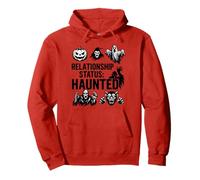 Relationship Status Haunted Halloween Monster Design Pullover Hoodie