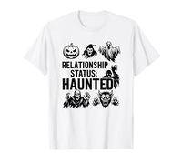 Relationship Status Haunted Halloween Monster Design T-Shirt