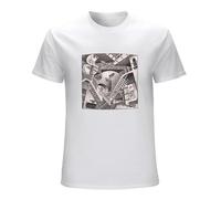 Relativity Abnormal Laws of Gravity Art Artist Mc Escher T-Shirt Man's Fashion White Unisex Tees 3XL