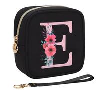 Relavel Initial Small Makeup Bag for Purse, Personalized Gifts for Women Girls Travel Cosmetic Pouch with Card Slot, Mini Lipstick Pouch with Removable Handle, Portable Skincare Bag For Daily Use