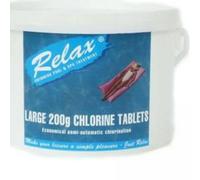 Relax 5Kg Large 200G Swimming Pool Chlorine Tablets Size Pack Of 4 Large Bluegreen Discountleisur2945