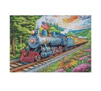 Relax And Enjoy Steam Train Flower Forest Adventure Wild Nature 300 Piece Adult Puzzle Fun Creative And Perfect for Hobby Enthusiasts 300 PCS（40x28cm）