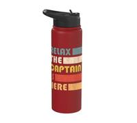 Relax Captain, Skipper and Boat Captain Stainless Steel Insulated Water Bottle