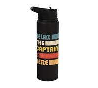 Relax Captain, Skipper and Boat Captain Stainless Steel Insulated Water Bottle