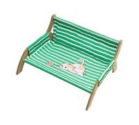 Relax Chair - Stylish Canvas Cat Bed, Solid Wood Frame, Breathable Support Design, Promotes Calm Rest Comfort | Suitable for Apartments, Patios, Homes, Reduction