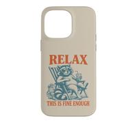 Relax Chaos Is Cozy Funny Raccoon Lover Humor Gag Introvert Case for iPhone 14 Pro Max