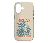 Relax Chaos Is Cozy Funny Raccoon Lover Humor Gag Introvert Case for iPhone 17