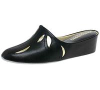 Relax Charles Clinkard Molly Leather Slipper 4 Black
