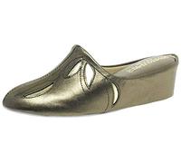 Relax Charles Clinkard Molly Leather Slipper 4 Pewter