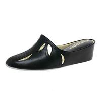 Relax Charles Clinkard Molly Leather Slipper 7 Black