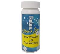 Relax Chlorine 3 Way Test Strip X 50