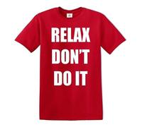 Relax Don't Do It 1980s Party Neon Fancy Dress | Novelty | Men's T-Shirt TEE TOP(Red,M)