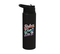 Relax Don't Do It Retro 80s | Funny Vintage 80s Meme Gear Stainless Steel Insulated Water Bottle