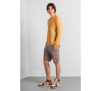 Relax Fit Stitch Details Utility Cargo Shorts Enorsia Brown 36