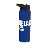 Relax Frank is Here Popular Birth Names Frank Costume Stainless Steel Insulated Water Bottle