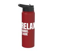Relax Gabriel is Here Popular Birth Names Gabriel Costume Stainless Steel Insulated Water Bottle