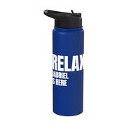 Relax Gabriel is Here Popular Birth Names Gabriel Costume Stainless Steel Insulated Water Bottle