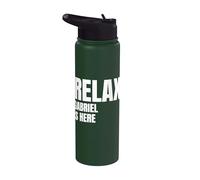 Relax Gabriel is Here Popular Birth Names Gabriel Costume Stainless Steel Insulated Water Bottle