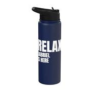 Relax Gabriel is Here Popular Birth Names Gabriel Costume Stainless Steel Insulated Water Bottle