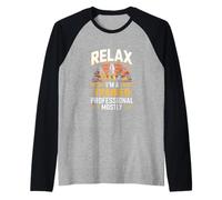 Relax I Am A Trained Professional Mostly Mechanic Humor Raglan Baseball Tee