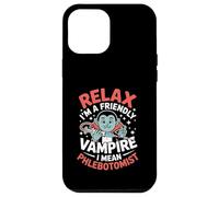 Relax I’m A Friendly Vampire I Mean Phlebotomist Phlebotomy Case for iPhone 12 Pro Max