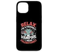 Relax I’m A Friendly Vampire I Mean Phlebotomist Phlebotomy Case for iPhone 13