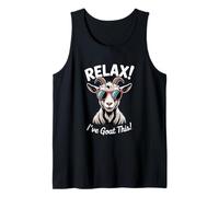 Relax I’ve Goat This Funny Goat Sunglasses Pun Humor Tank Top