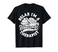 Relax I'm A Massage Therapist Value Graphic T-Shirt, Men, Black, XL