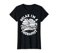 Relax I'm A Massage Therapist Value Graphic T-Shirt, Women, Black, S