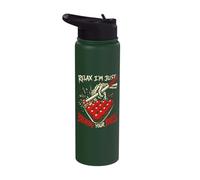 Relax I'm Just Breaking Your Balls Funny Snooker Skeleton Stainless Steel Insulated Water Bottle