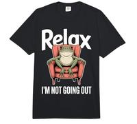 Relax I'm Not Going Out Frog Introvert Comfort Colors Adult Heavyweight T-Shirt