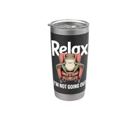 Relax I'm Not Going Out Frog Introvert Stainless Steel Insulated Tumbler