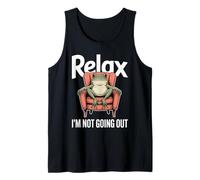 Relax I'm Not Going Out Frog Introvert Tank Top