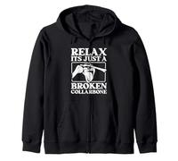 Relax - It’s Just a Broken Collarbone Zip Hoodie