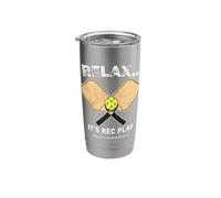 Relax It’s Rec Play Nobody is Getting Drafted Pickleball Stainless Steel Insulated Tumbler