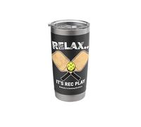 Relax It’s Rec Play Nobody is Getting Drafted Pickleball Stainless Steel Insulated Tumbler