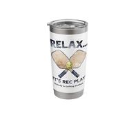 Relax It’s Rec Play Nobody is Getting Drafted Pickleball Stainless Steel Insulated Tumbler