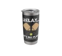 Relax It’s Rec Play Nobody is Getting Drafted Pickleball Stainless Steel Insulated Tumbler