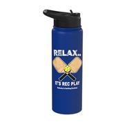 Relax It’s Rec Play Nobody is Getting Drafted Pickleball Stainless Steel Insulated Water Bottle