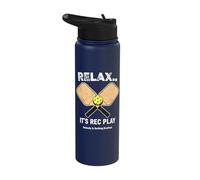 Relax It’s Rec Play Nobody is Getting Drafted Pickleball Stainless Steel Insulated Water Bottle