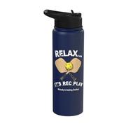 Relax It’s Rec Play Nobody is Getting Drafted Pickleball Stainless Steel Insulated Water Bottle