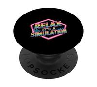 Relax It's A Simulation Coding Programmer Software - PopSockets Adhesive PopGrip