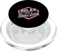 Relax It's A Simulation Coding Programmer Software - PopSockets PopGrip for MagSafe