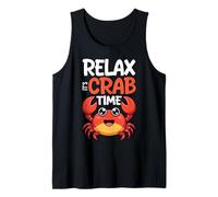 Relax It's Crab Time Seafood Lover Crab Eating Tank Top