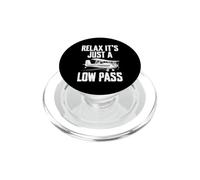 Relax It's Just A Low Pass Crop Duster Pilot Aviation PopSockets PopGrip for MagSafe