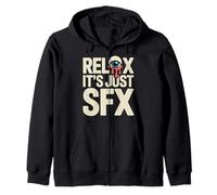 Relax It's Just SFX Makeup Artist Work Movie Film Zip Hoodie