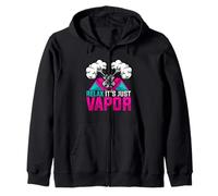 RELAX IT'S JUST VAPOR Vape Enthusiast Zip Hoodie