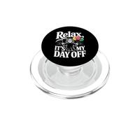 Relax Its My Day Off Funny Grim Reaper Balloons Dark Humor PopSockets PopGrip for MagSafe