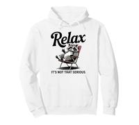 Relax It's Not That Serious Raccoon Vibes Pullover Hoodie